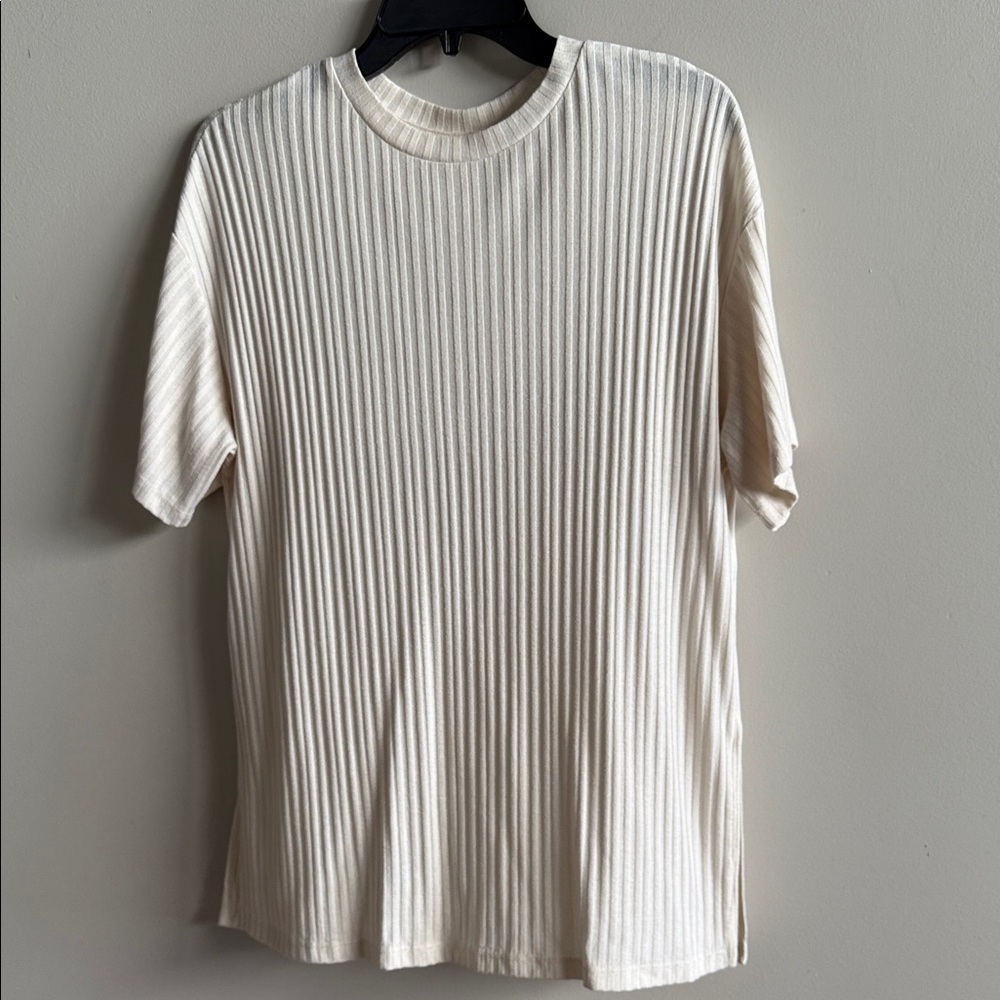 H&M Women's Ribbed Tunic - Cream